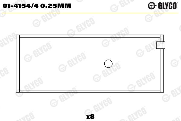 Комплект вкладишів шатуна 0,25мм 01415440.25MM