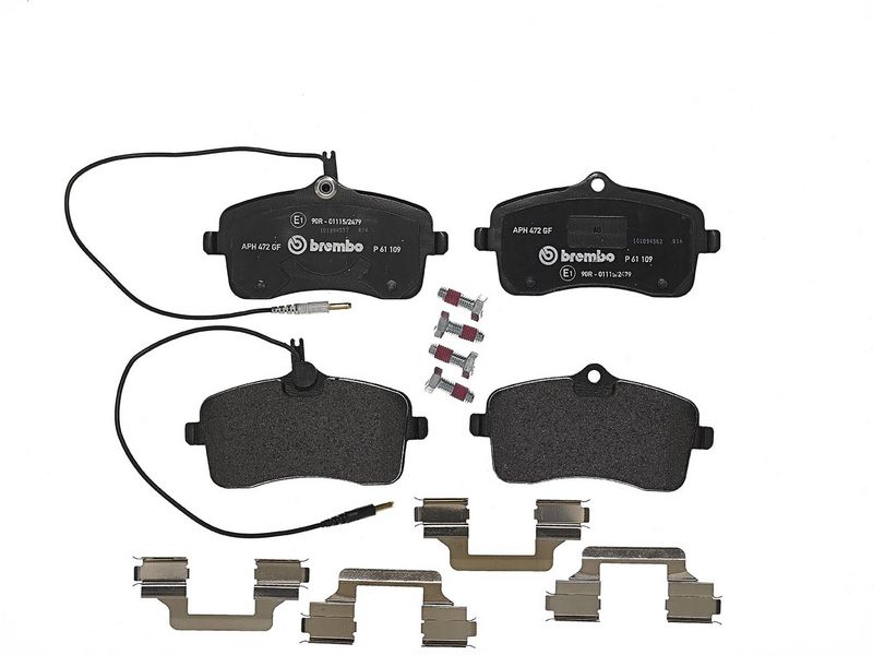 комплект спирачно феродо, дискови спирачки BREMBO