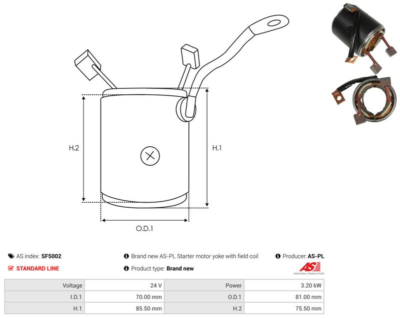 AS-PL SF5002 Field Winding, starter
