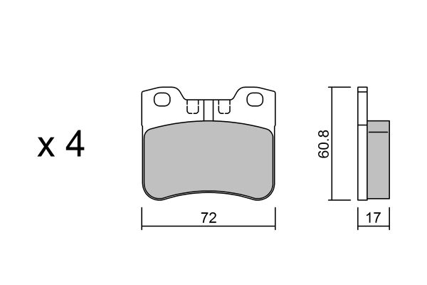 AISIN fékbetétkészlet, tárcsafék BPPE-1016