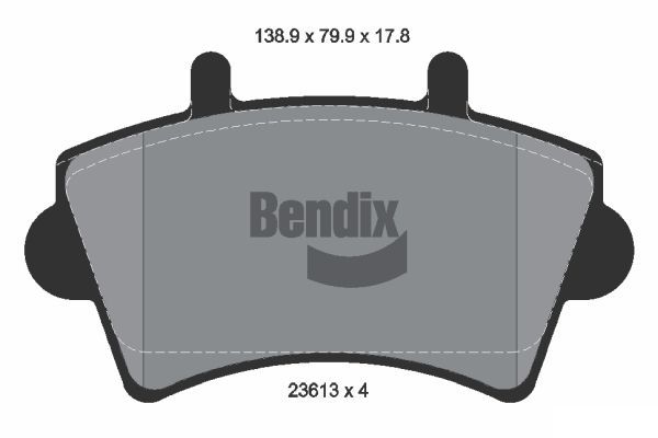 BENDIX Braking fékbetétkészlet, tárcsafék BPD1155