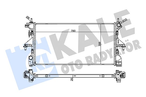 KALE CITROEN Радиатор охлаждения Jumper, Fiat Ducato, Peugeot Boxer 2.2/3.0HDI 06-