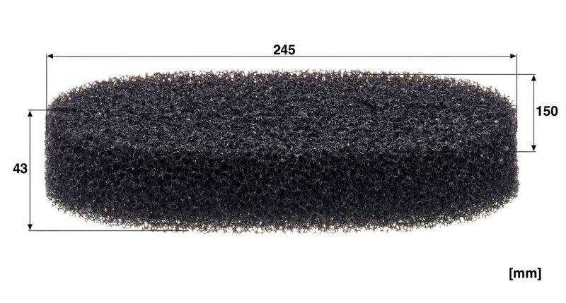 Cabinefilter 43x245, patroon past: CASE IH 1021 G, 1121 G, 521G, 621 G, 721 G, 921 G  NEW HOLLAND CX5.80, CX5.90, CX6.80, CX6.90, 110D, 130D, 170D, 190W