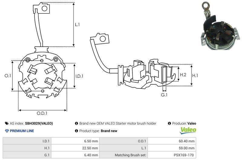 AS-PL SBH3029(VALEO) Starter Lid, carburettor