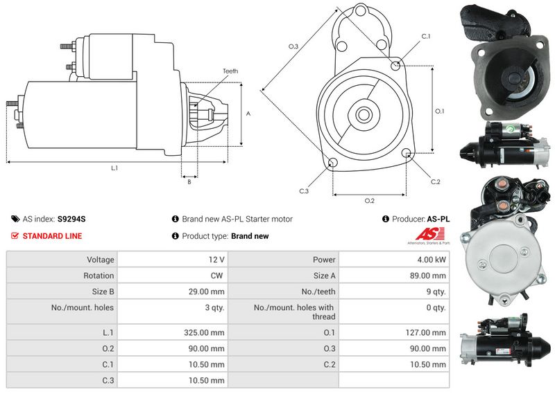 AS-PL S9294S Starter