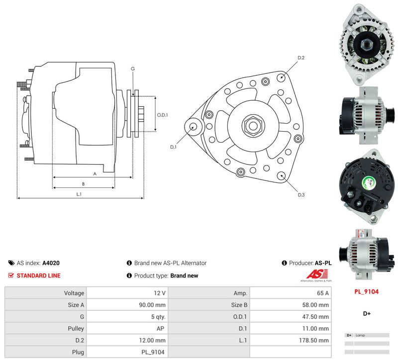 AS-PL A4020 Generatorius
