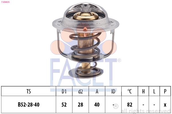 Termostat,lichid racire 7.8383S FACET