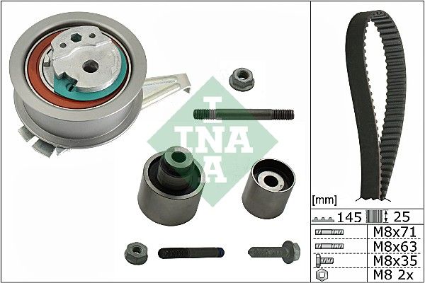 Комплект ремня ГРМ SKODA SUPERB III (3V3) 2.0 TDI 03/15 - (Вір-во INA)