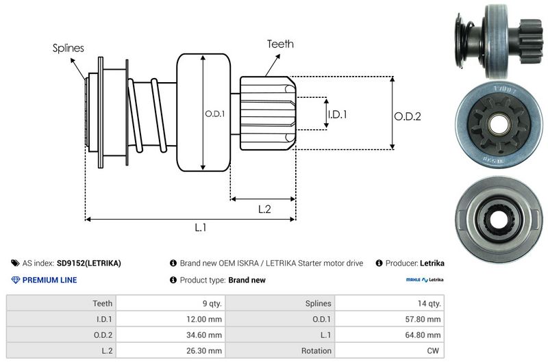 Vabajooks, starter, AS-PL SD9152(LETRIKA)
