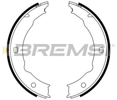 Комплект гальмівних колодок, стоянкове гальмо, Bremsi GF0387