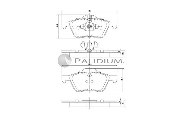 ASHUKI by Palidium fékbetétkészlet, tárcsafék P1-1164