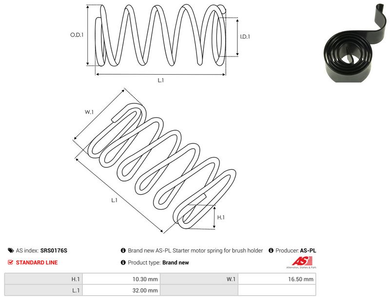 Remondikomplekt, Starter, AS-PL SRS0176S
