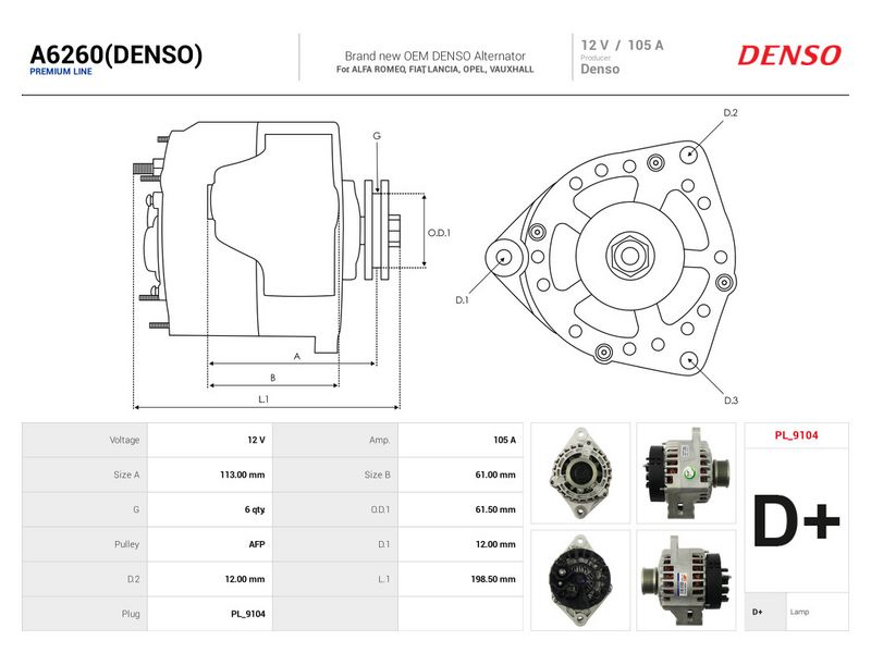 This part match OEM code: 93169029