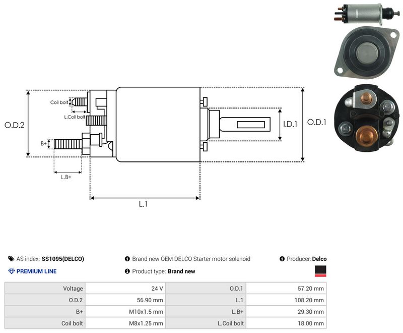AS-PL SS1095(DELCO) Solenoid Switch, starter