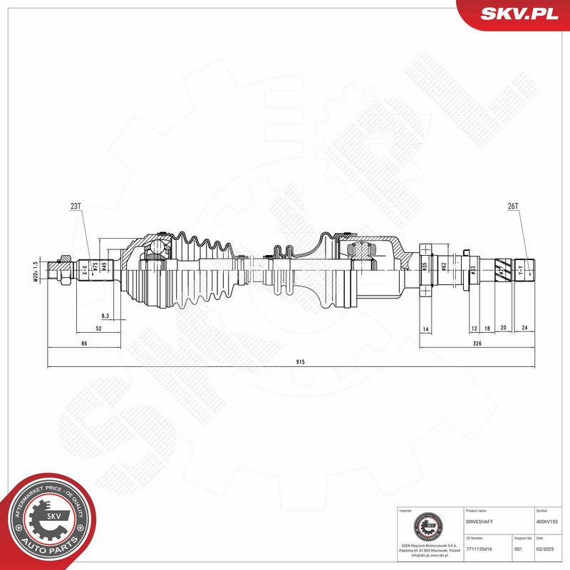 Veovõll, ESEN SKV 40SKV155
