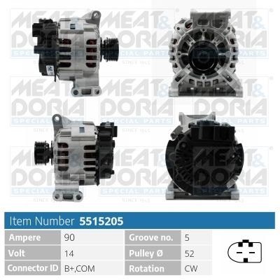 MEAT & DORIA Dynamo / Alternator 5515205