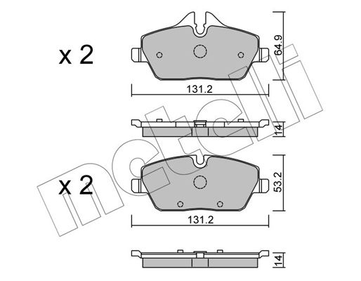 Metelli Brake Pad Set, disc brake 22-0664-2
