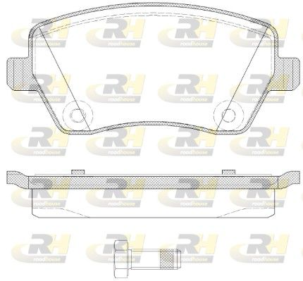 Комплект гальмівних накладок, дискове гальмо, Roadhouse 2987.22