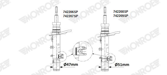 MONROE 742208SP Shock Absorber