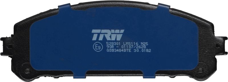 Piduriklotsi komplekt, ketaspidur, TRW GDB3484BTE