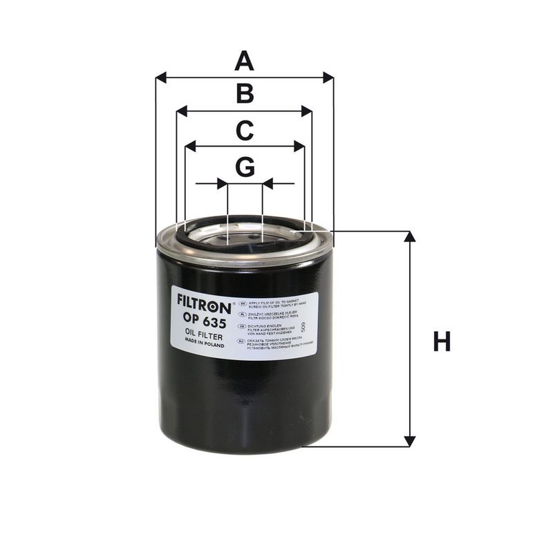Õlifilter, FILTRON OP 635