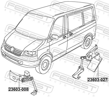 FEBEST 23603-027 Sensor, headlight levelling