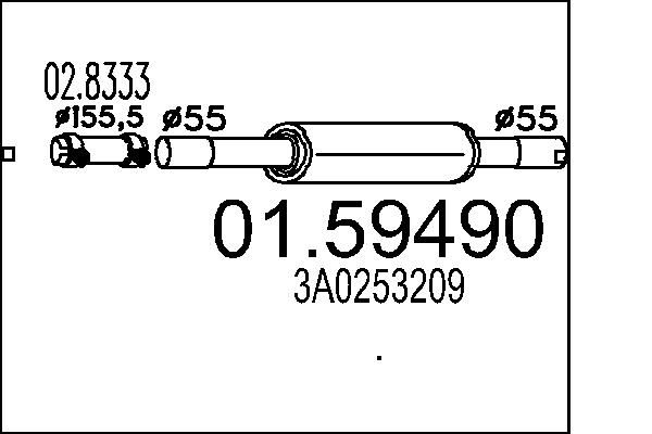 MTS első hangtompító 01.59490