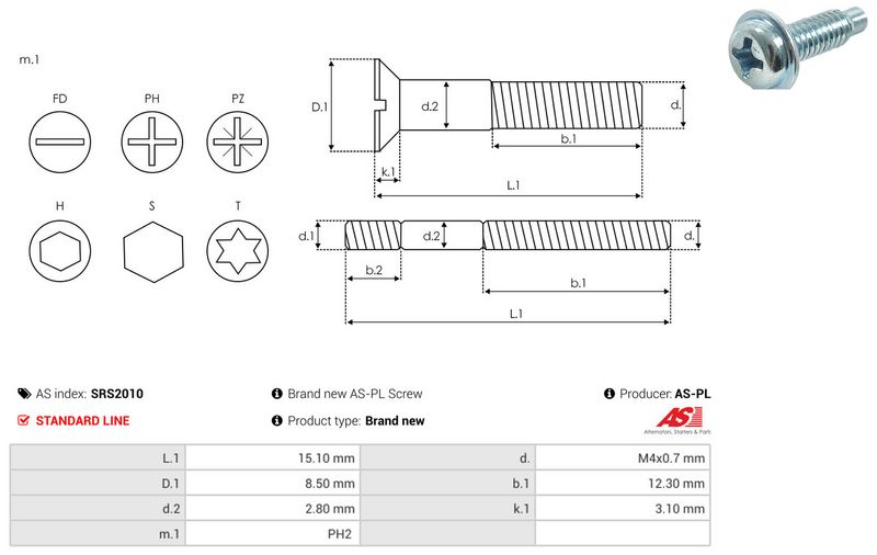 AS-PL SRS2010 Repair Set, alternator
