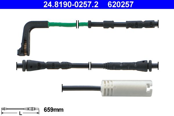 Senzor de avertizare,uzura placute de frana 24.8190-0257.2 ATE