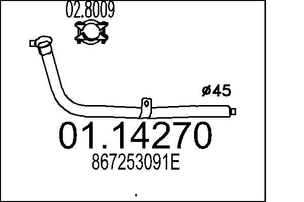 MTS kipufogócső 01.14270