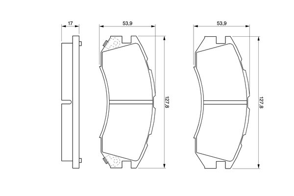 BOSCH SUBARU дисковые тормозные колодки Impreza 96-00