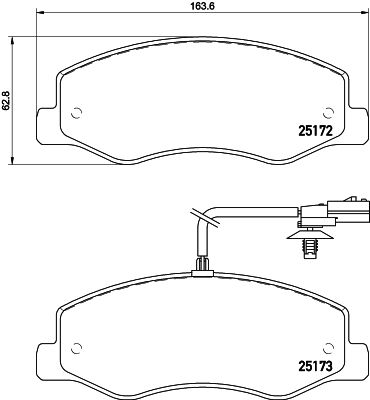 HELLA PAGID fékbetétkészlet, tárcsafék 8DB 355 015-311