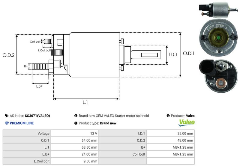 AS-PL SS3071(VALEO) Solenoid Switch, starter