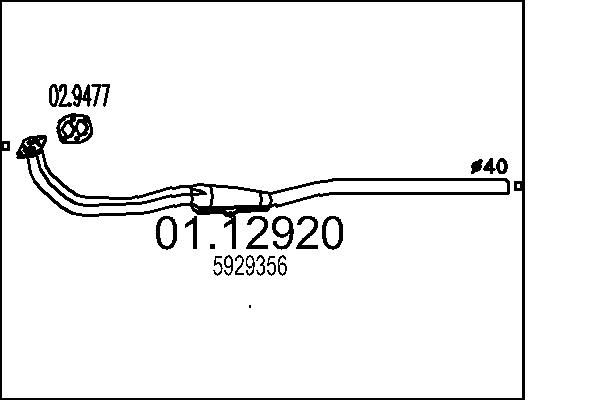 MTS kipufogócső 01.12920