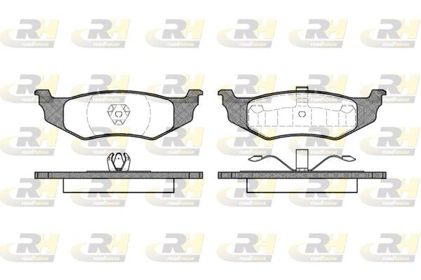 Комплект гальмівних накладок, дискове гальмо, Roadhouse 248200