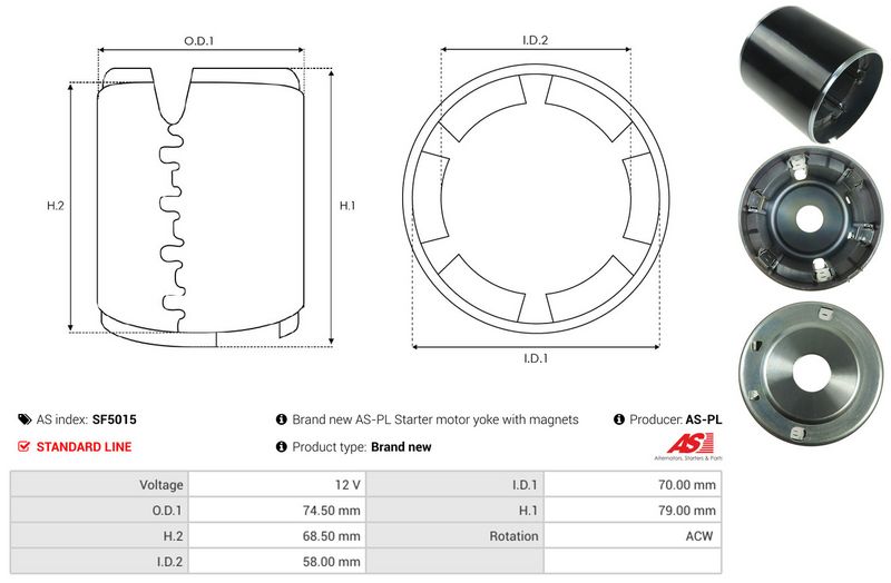 AS-PL SF5015 Field Winding, starter