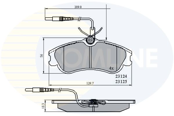 set placute frana,frana disc COMLINE CBP1174