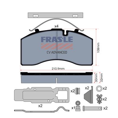 desky brzdové SAF SK7 22,5" bez výkroje - standard PD/172-K023-CV