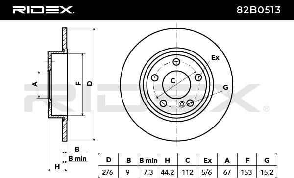 спирачен диск RIDEX