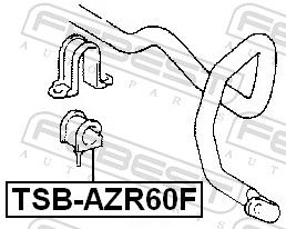 FEBEST TSB-AZR60F Mounting, stabiliser bar