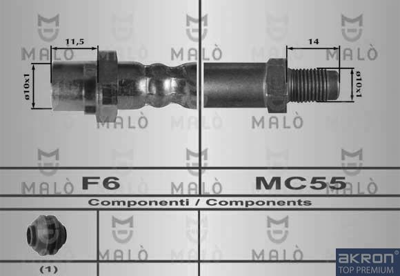 AKRON-MALÒ 80308 - Brake Hose