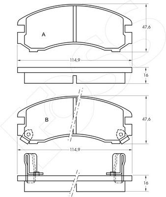 1-GNC R-332 - Brake Pad Set, disc brake