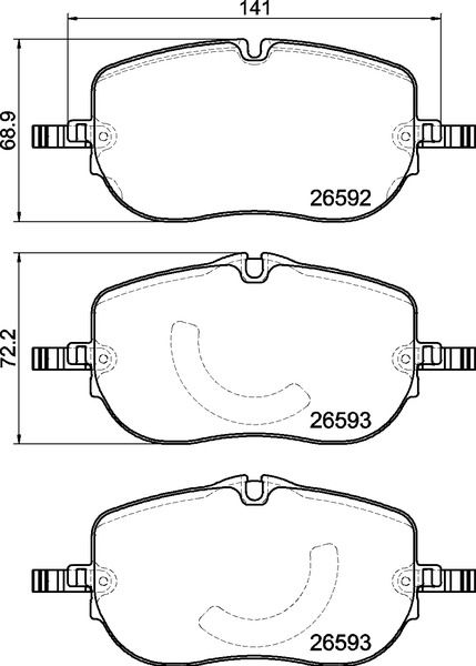 BREMBO P50173 Brake Pad Set, disc brake