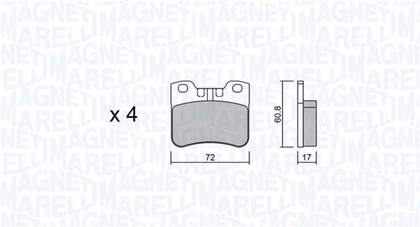 BREMSBELAGSATZ SCHEIBENBREMSE MAGNETI MARELLI 363916060923