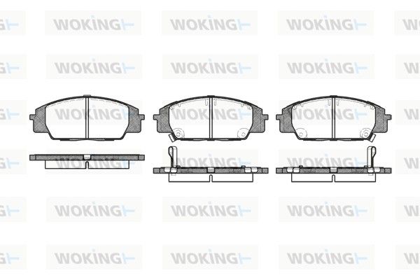 Комплект гальмівних накладок, дискове гальмо, Woking P6353.02