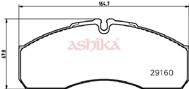 ASHIKA 50-00-0233 Brake Pad Set, disc brake