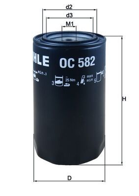 MAHLE olajszűrő OC 582