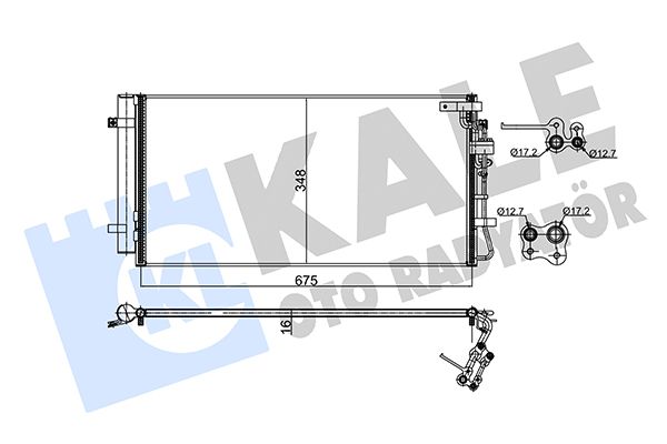 KALE KIA Радиатор кондиционера конденсатор Carens III 1.6/2.0CRDi 07-