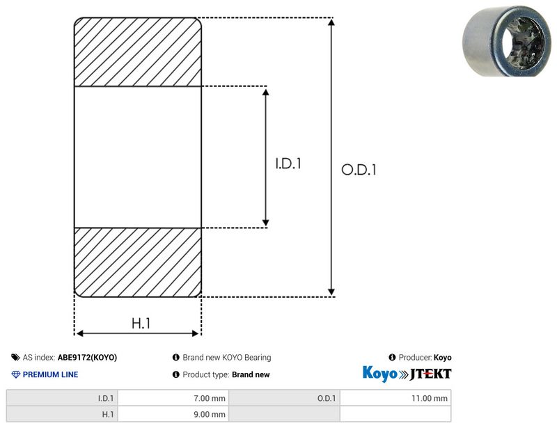 AS-PL ABE9172(KOYO) Bearing