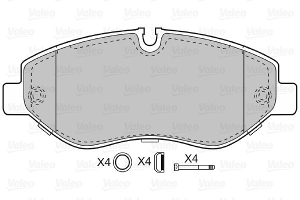 VALEO 598882 Brake Pad Set, disc brake